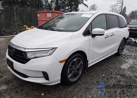 2022 Honda Odyssey Elite z USA, uszkodzony, nr VIN 5FNRL6H92NB066711